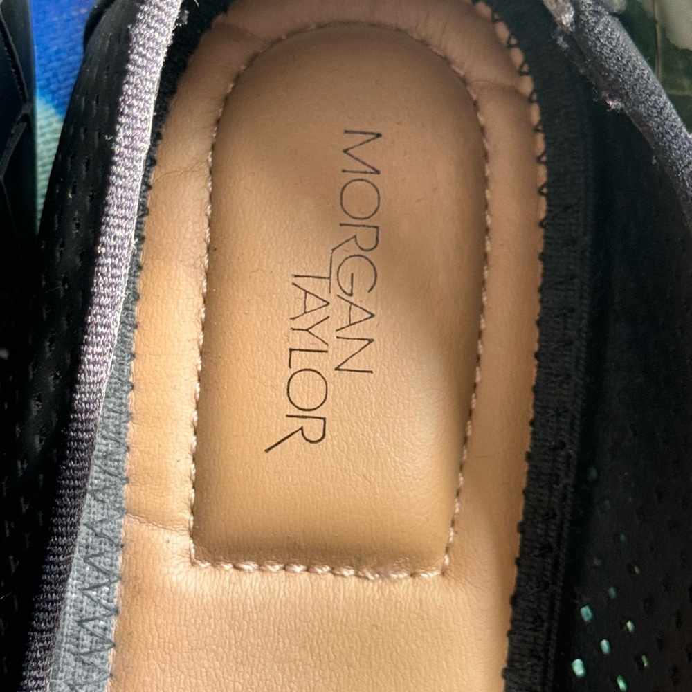 Morgan Taylor Black Perforated Leather Loafers - Picture 3 of 3